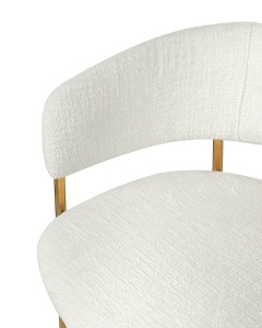 SCAUN DE BAR DELTA 65 ALB/AURIU, CU TAPITERIE DIN TEXTIL, STIL MODERN - Img 4