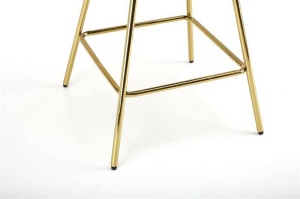 SCAUN DE BAR H112, VERDE/AURIU, TAPITERIE DIN CATIFEA SI PICIOARE DIN METAL, STIL MODERN - Img 5