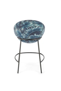 SCAUN DE BAR H118, MULTICOLOR/NEGRU, TAPITERIE DIN STOFA SI PICIOARE DIN METAL, STIL MODERN - Img 6
