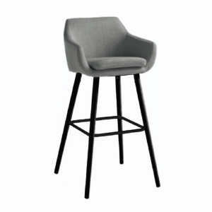 SCAUN DE BAR TAHIRA, GRI/NEGRU, STIL MODERN, TK - Img 1