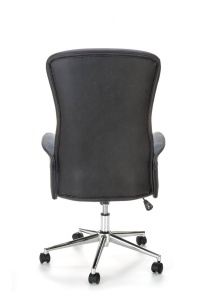 SCAUN DE BIROU ARGENTO, GRAFIT/NEGRU/CROM, TAPITERIE DIN PIELE ECOLOGICA/STOFA SI PICIOARE DIN METAL, STIL MODERN - Img 2
