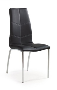 SCAUN DINING K114 NEGRU/CROM STIL MODERN HALMAR - Img 1