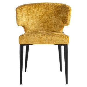 SCAUN DINING TAYLOR MUSTARD FUSION 06, S4714, CONFECTIONAT DIN 100% POLIESTER SPUMA SI METAL, RICHMOND INTERIORS - Img 2