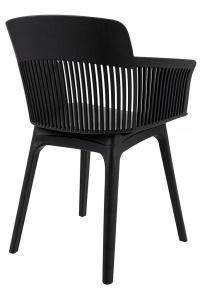 SCAUN DINING TORRE NEGRU CONFECTIONAT DIN POLIPROPILENA, STIL MODERN - Img 3