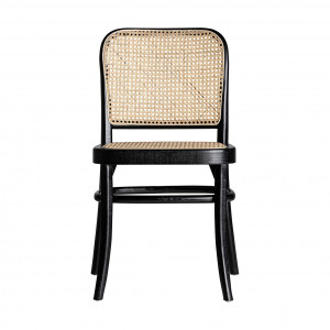 SCAUN GILENA REF. 29590, NEGRU, STIL CLASIC, DIN LEMN MASIV DE ULM SI RATAN, VIC - Img 2