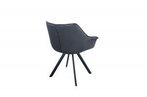 SCAUN, GRI ANTICHIZAT, PENTRU BIROURI/SALI DE CONFERINTA, DUTCH RETRO, COD 37612, DESIGN RETRO VINTAGE - Img 4