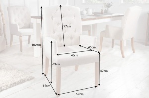 SET 2 SCAUNE, CLASIC DE DINING, CASTLE BEJ, DIN LEMN SI TEXTIL( STIL IN), ARTIM GROUP SELECTION - Img 5