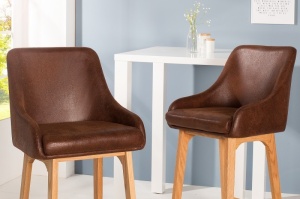 SET 2 SCAUNE DE BAR CAFENIU ANTIC SCANDINAVIA 37551 - DESIGN SCANDINAV - Img 2