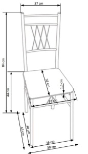 SET DINING - MASA FAUST, 110 CM+ 4 SCAUNE, STEJAR SONOMA/CROM, STIL CLASIC - Img 2