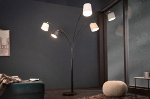 STOC!!! LAMPADAR LEVELS MULTICOLOR 205CM DIN METAL SI TEXTIL COD 36398 - Img 1