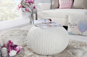 TABURET MULTIFUNCTIONAL ALB LEEDS 23100 - DESIGN MODERN - Img 1