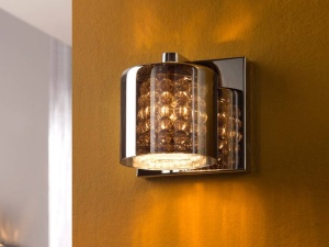APLICA DENISE, 12 CM, CROM/TRANSPARENT, DIN METAL SI STICLA, STIL MODERN - Img 1