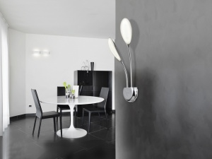 APLICA LUCILA, 45 CM, CROM/OPAL, DIN METAL, ALUMINIU SI POLICARBONAT, STIL MODERN - Img 1