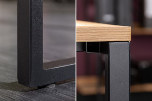 BIROU OFFICE, BIG DEAL 180CM, COD 40869, DIN METAL SI MDF, DESIGN INDUSTRIAL - Img 3