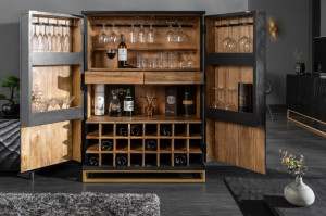 BUFET DE BAR, SCORPION 141CM, LEMN MASIV MANGO 3D, DESIGN RETRO, ARTIM GROUP SELECTION - Img 3