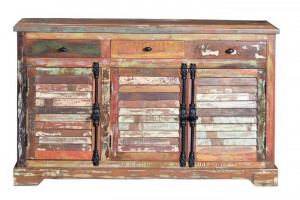 BUFET KALLA 150CM, MARO/MULTICOLOR, DIN LEMN RECICLAT, GINER Y COLOMER - Img 3
