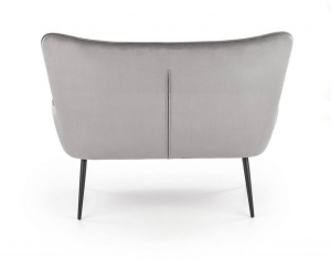 CANAPEA CASTEL XL, GRI/NEGRU, TAPITERIE DIN CATIFEA SI PICIOARE DIN METAL, STIL MODERN, HALMAR - Img 3