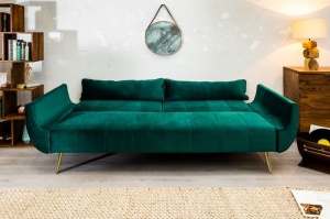 CANAPEA EXTENSIBILA 215CM, DIN CATIFEA VERDE/ AURIU, DESIGN MODERN, ARTIM GROUP SELECTION - Img 4