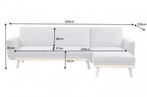 COLTAR 260CM, SKAGEN, COD 40077, TAPITERIE GRI DESCHIS, DESIGN SCANDINAV - Img 4