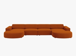 COLTAR JODIE, 6 LOCURI, 364 CM, DIVERSE CULORI SI MATERIALE, DESIGN DEOSEBIT - Img 11