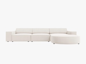 COLTAR JODIE, DREAPTA, 4 LOCURI, 284 CM, DIVERSE CULORI SI MATERIALE, DESIGN DEOSEBIT - Img 4