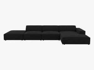 COLTAR JODIE, DREAPTA, 5 LOCURI, 341 CM, DIVERSE CULORI SI MATERIALE, DESIGN DEOSEBIT - Img 7
