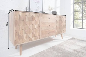 COMODA 145CM, MYSTIC, DIN LEMN MASIV DE TRANDAFIR INDIAN, STIL RETRO, ARTIM GROUP SELECTION - Img 2
