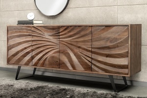 COMODA LIVING, HURRICANE 175CM, LEMN DE SALCAM/METAL, NEGRU/MARO, ARTIM GROUP SELECTION - Img 3