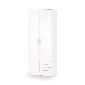 DULAP LIMA S-2, ALB, DIN PAL MELAMINAT, STIL MODERN, HALMAR - Img 1