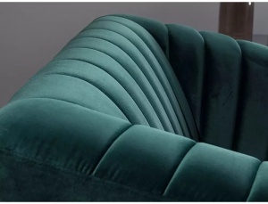 FOTOLIU CONFORTABIL ASPREY 1, VERDE BLUVEL 78/WENGE, TAPITERIE DIN CATIFEA SI PICIOARE DIN LEMN - Img 4