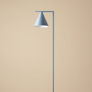 LAMPADAR ALBASTRU, 165 CM, BEJ, DIN METAL, STIL MODERN - Img 1