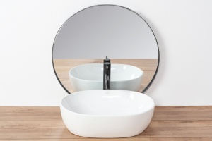 LAVOAR REA AMELIA, ALB, 48 CM, DIN CERAMICA, CALITATE SUPERIOARA - Img 2