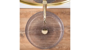 LAVOAR REA CRISTAL, GRI, 40 CM, DIN STICLA, CALITATE SUPERIOARA - Img 7