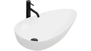 LAVOAR REA GRETA, ALB, 77 CM, DIN CERAMICA, CALITATE SUPERIOARA - Img 5