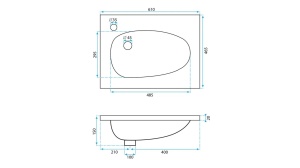 LAVOAR REA INCASTRAT SELENA, 61 CM, ALB, DIN CONGLOMERAT, CALITATE SUPERIOARA - Img 6