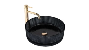 LAVOAR REA INGRID, 39,5 CM, NEGRU, DIN STICLA, CALITATE SUPERIOARA - Img 6