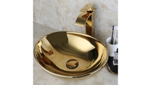 LAVOAR REA SOFIA, AURIU, 41 CM, DIN CERAMICA, CALITATE SUPERIOARA - Img 3
