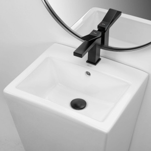 LAVOAR REA STATIV DARIA, 84 CM, ALB, DIN CERAMICA, CALITATE SUPERIOARA - Img 4