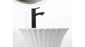 LAVOAR REA STATIV HOPE, 84 CM, ALB, DIN CERAMICA, CALITATE SUPERIOARA - Img 4