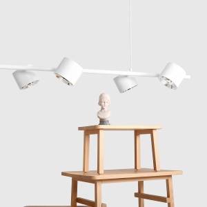 LUSTRA BOT, 6 BRATE, 100 CM, ALBA, DIN METAL, STIL MODERN - Img 4
