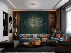 LUSTRA/PLAFONIERA EVASION, CU TELECOMANDA, 100 CM, CROM INCHIS/TRANSPARENT, DIN METAL SI STICLA, STIL MODERN - Img 2