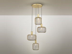 LUSTRA/PLAFONIERA OSIRIS, 58 CM, AURIE, DIN METAL, STIL MODERN - Img 4