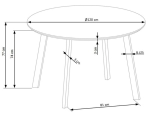 MASA DINING ELIF ALBA DIN OTEL INOXIDABIL SI MDF DESIGN SCANDINAV HALMAR - Img 2
