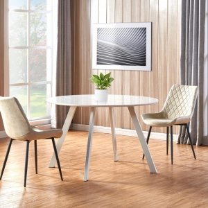 MASA DINING ELIF ALBA DIN OTEL INOXIDABIL SI MDF DESIGN SCANDINAV HALMAR - Img 1