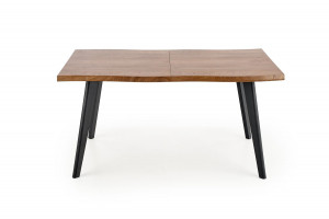 MASA DINING EXTENSIBILA DICKSON, STEJAR NATURAL/NEGRU, 120/180 CM, BLAT DIN MDF SI PICIOARE DIN METAL, STIL MODERN, HALMAR - Img 6