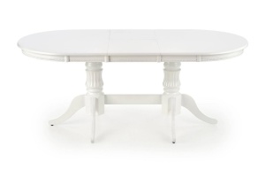 MASA DINING EXTENSIBILA JOSEPH, ALBA, 150/190 CM, BLAT DIN MDF SI PICIOARE DIN LEMN MASIV, STIL CLASIC - Img 4