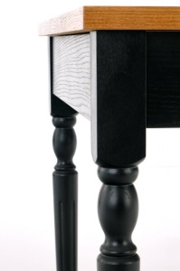 MASA DINING EXTENSIBILA ROCOCO, STEJAR INCHIS/NEGRU, 140/220 CM, BLAT DIN MDF SI PICIOARE DIN LEMN MASIV, STIL CLASIC, HALMAR - Img 8