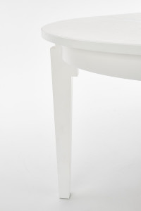MASA DINING EXTENSIBILA SORBUS, ALBA, 100/200 CM, BLAT DIN MDF SI PICIOARE DIN LEMN MASIV, STIL CLASIC, HALMAR - Img 9