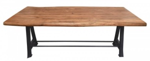 MASA DINING, MAMMUT INDUSTRIAL 220CM, COD 40651, DIN LEMN MASIV, DESIGN INDUSTRIAL - Img 1