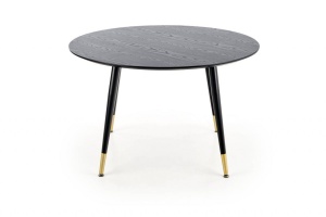 MASA LIVING EMBOS, NEGRU/AURIU, 120 CM, BLAT DIN MDF SI PICIOARE DIN METAL, STIL MODERN - Img 8